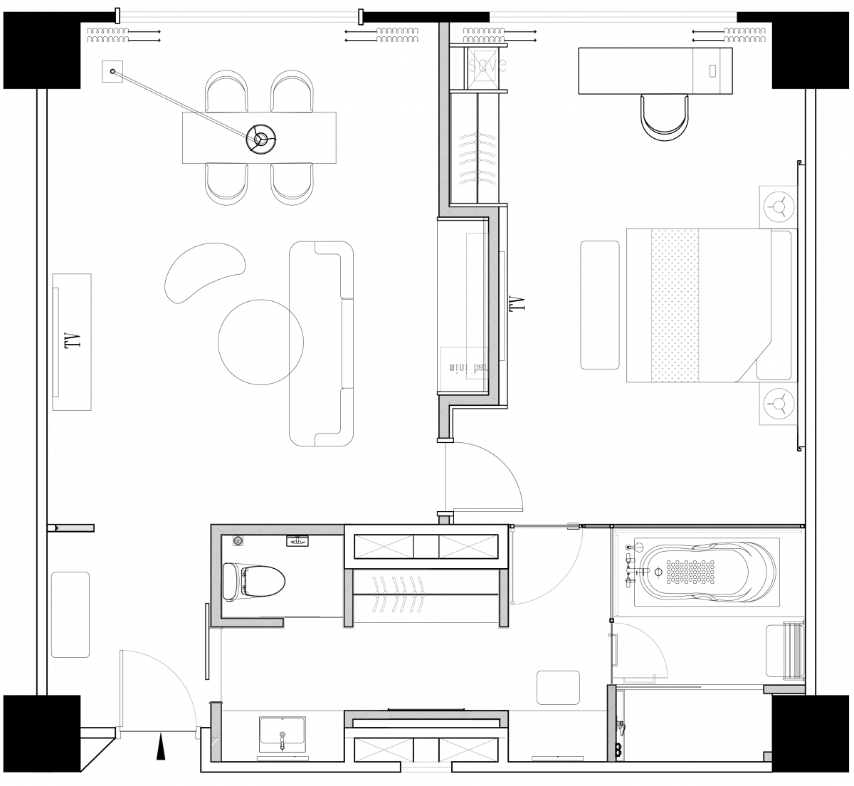 IMPROVING A GUEST SUITE FLOOR PLAN DESIGN WITH SMALL CHANGES — Tami  Faulkner Design